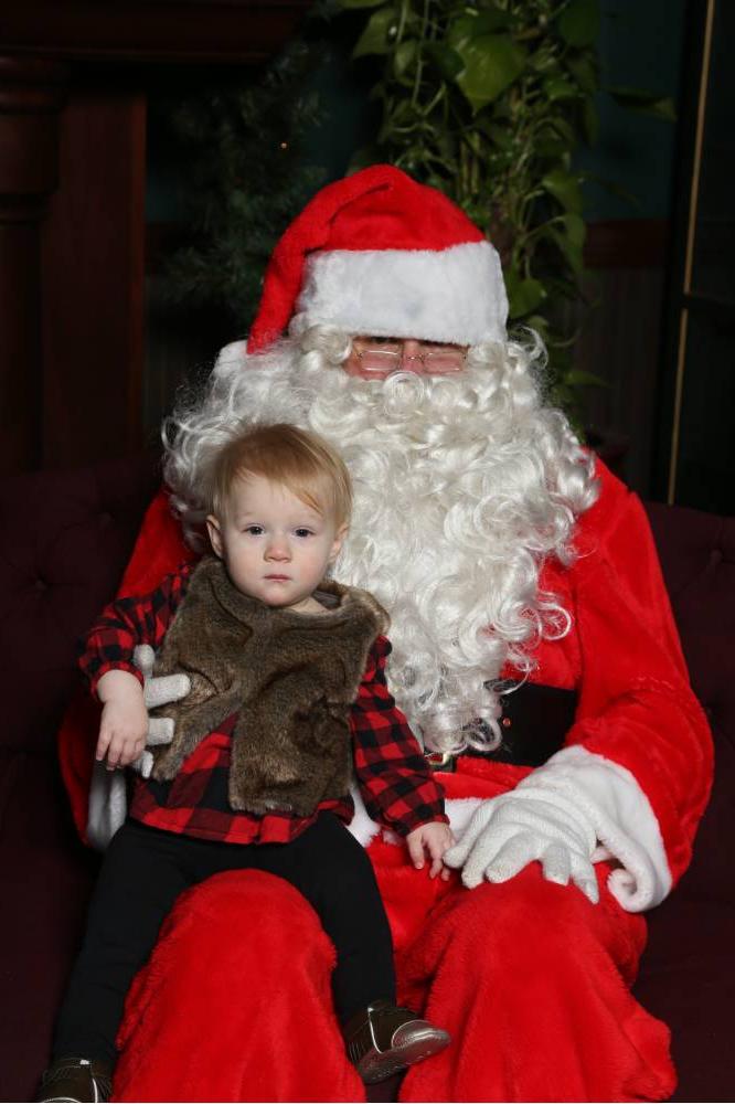 Little Laker poses with Santa